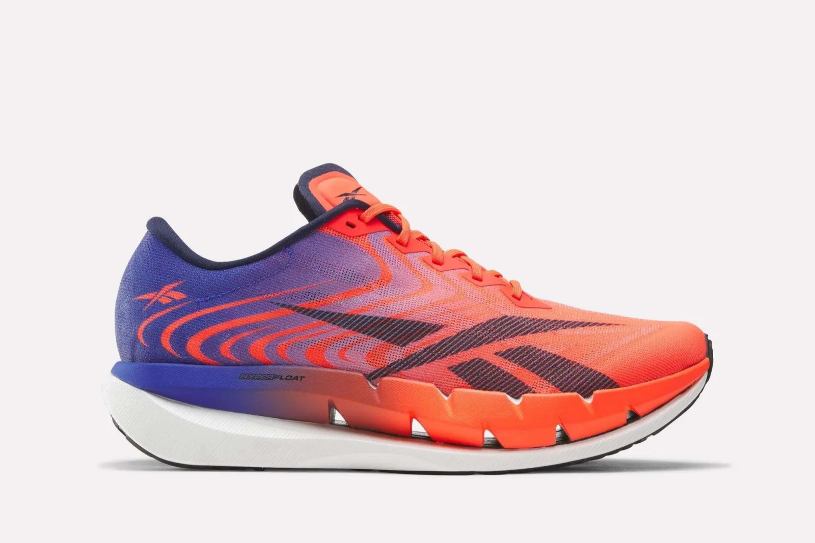 Reebok SpeedShifter in a red, white and blue colorway, side profile