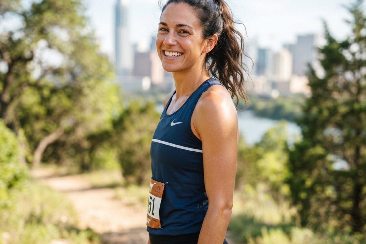 Runner at sunrise in Texas